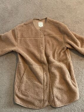 Gentle Fawn Tan Teddy Snap-Front Jacket